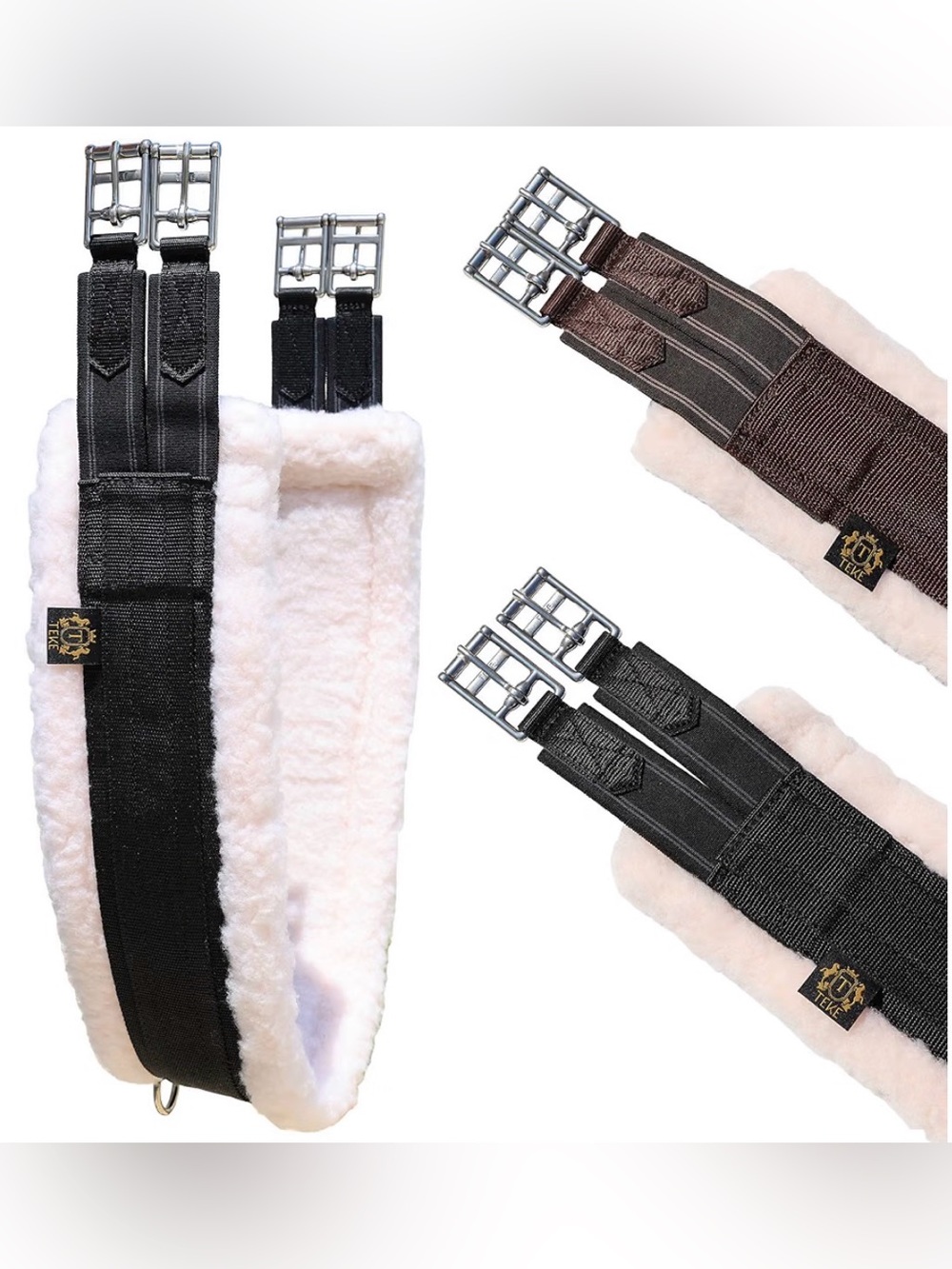 English Girth 54” For Horses Padded W/ Fleece Double Sided Heavy Duty Elastic